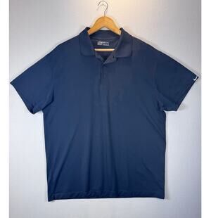 Nike Golf FitDry Polo Mens XL Navy Blue Short Sleeve Performance Shirt